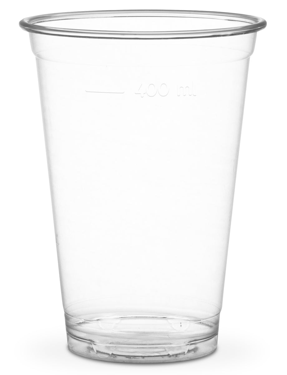 Zero Waste 16 oz Round Clear PLA Plastic Drinking Cup - Compostable - 3 3/4 inch x 3 3/4 inch x 4 3/4 inch - 1000 Count Box