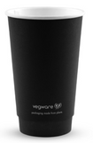 NEW - Compostable BLACK Vegware Double Wall Coffee Cups