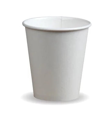 Single Wall White Eco Cups - Life In Green